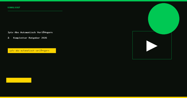 Iptv Abo Automatisch Verlängern KanalKauf